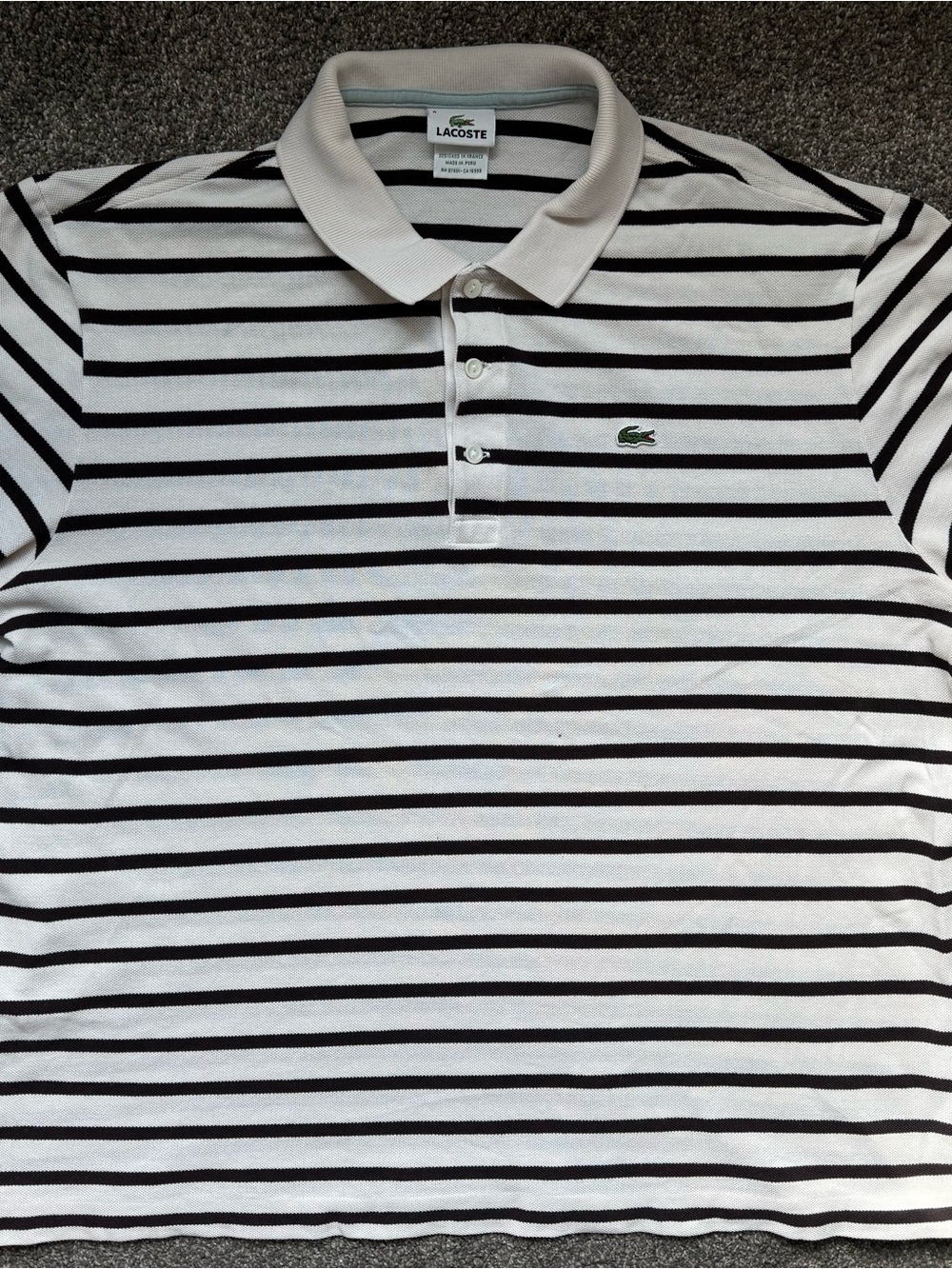 Classic Preppy Tennis Golf Lacoste Polo Striped